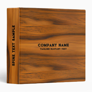 Brown Wood Grain Texture Print Binder