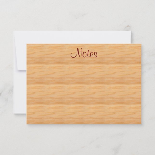 Brown Wood Look Calligraphed Script Text Template (Front)