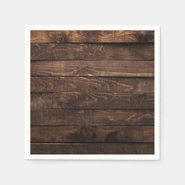 Brown Wood Paper Napkins (Front)