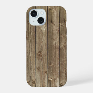 Brown Wood Pattern Handsome Zen iPhone 15 Case