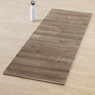 Brown Wood Pattern Nature  Yoga Mat