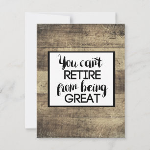 Brown Wood Rustic Retirement Flat Card