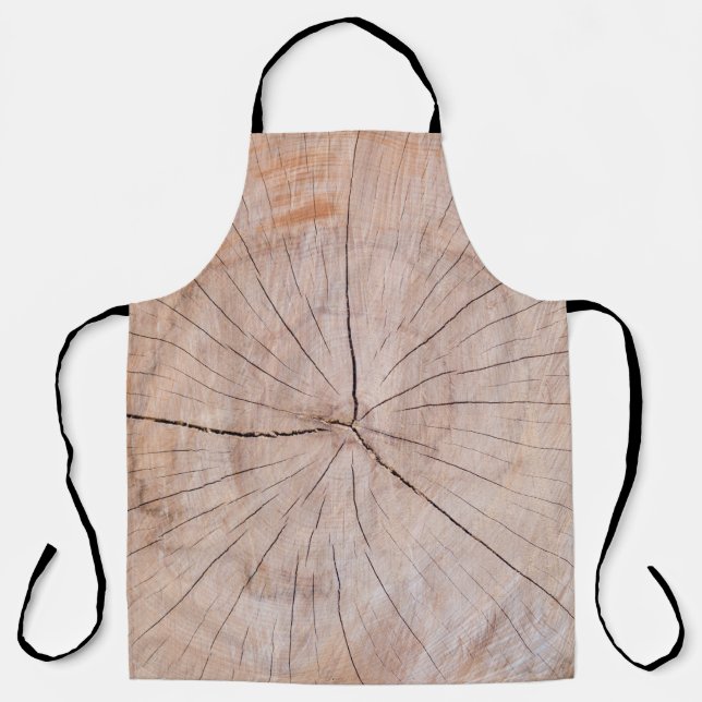 Brown wood slab apron (Front)