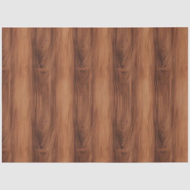 Brown Wood Texture, Brown Wood Grain Pattern  Tissue Paper (Front)
