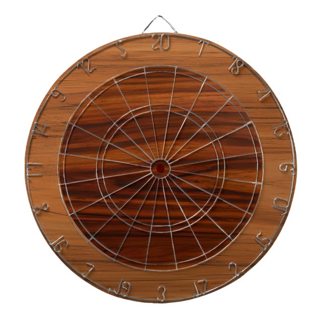 Brown wood texture circles dartboard (Front)