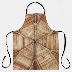 Brown wooden ceiling surface apron