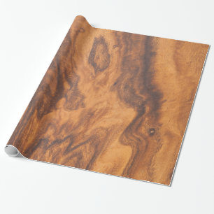 Brown Wooden Design Wrapping Paper