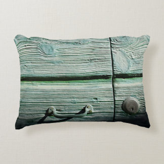 Brown wooden drawer accent pillow