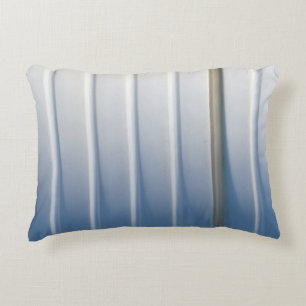 Brown wooden framed glass door accent pillow