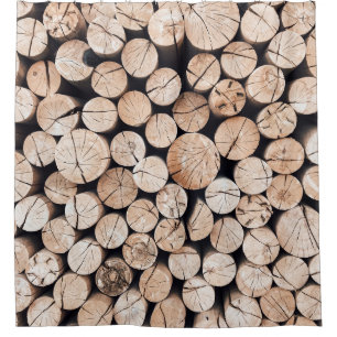 Brown wooden log lot