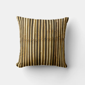 Brown wooden panel throw pillow