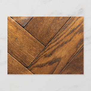 Brown Wooden Parquet Floor Postcard