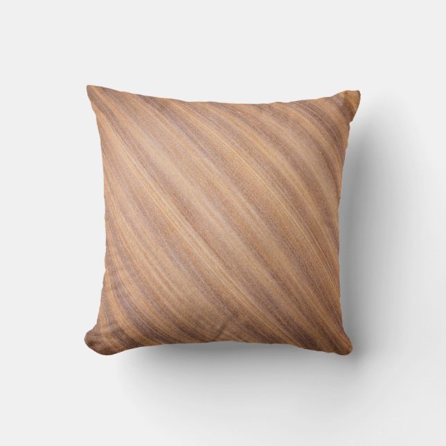 Brown wooden surface throw pillow (Front)