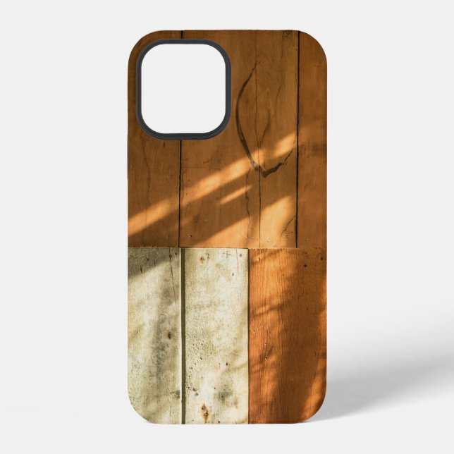 Brown wooden wall iPhone case (Back)
