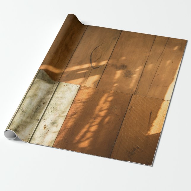Brown wooden wall wrapping paper (Unrolled)