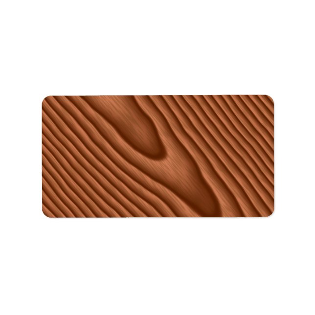 Brown Woodgrain Textured Label (Front)