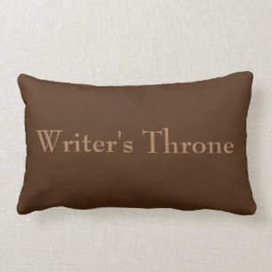Brown, writer's cushion, writer's gift, posture lumbar pillow