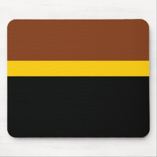 Brown Yellow Black Colour Block Style Design Mouse Pad