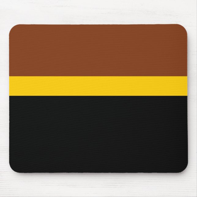 Brown Yellow Black Colour Block Style Design  Mouse Pad (Front)