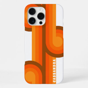 Brown Yellow Orange Midcentury Art Pattern iPhone 16 Pro Max Case
