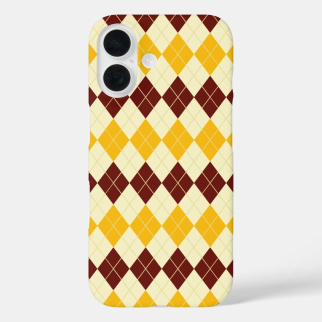 Brown - Yellow Scottish Tartan-Pattern Case-Mate iPhone Case (Back)