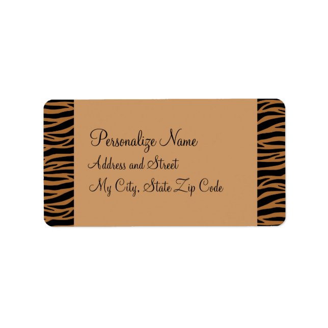 Brown Zebra Labels (Front)