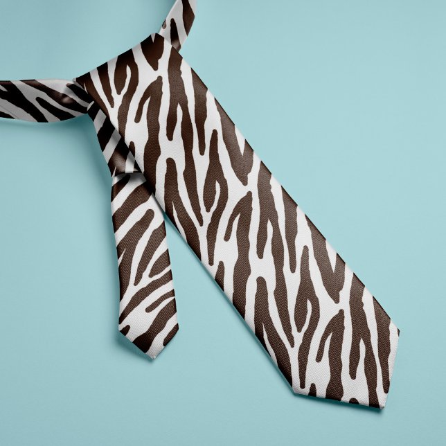 Brown Zebra Pattern Tie (Creator Uploaded)