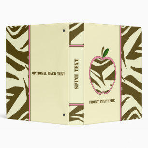 Brown Zebra Print Teacher Binder