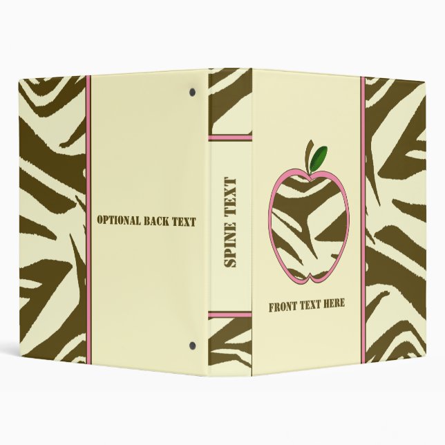 Brown Zebra Print Teacher Binder (Background)