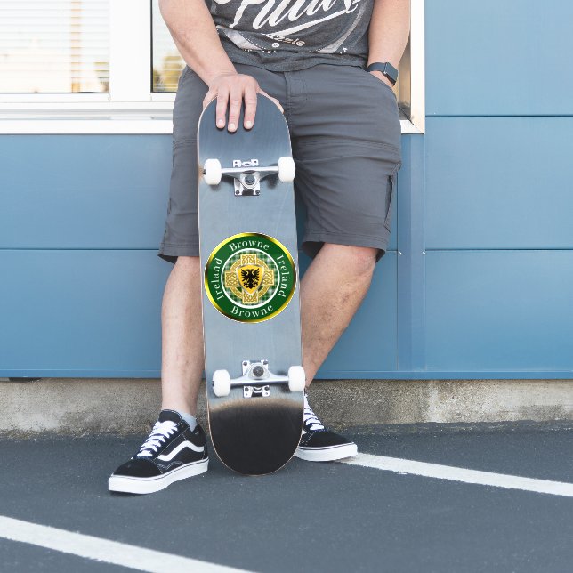 Browne Irish Shield & Celtic Cross Personalized (Skater)