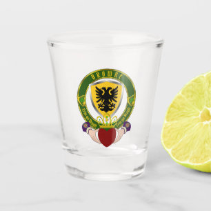 Browne Irish Shield & Claddagh Shot Glass