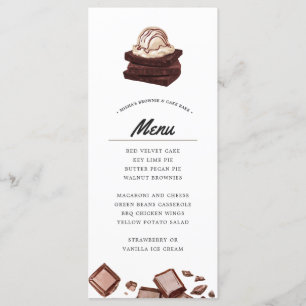 Brownie and Cake Bake Menu Thématique