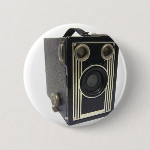 Brownie Antique Camera 2 Inch Round Button
