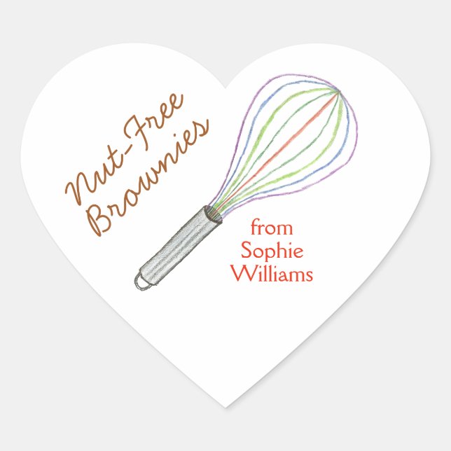 Brownie baking labels / Nut free brownies (Front)