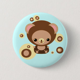 brownie bear 2 inch round button