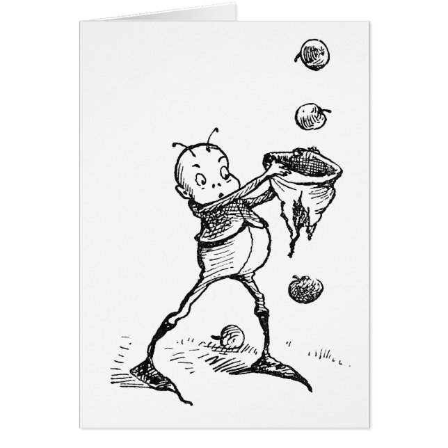Brownie Catching Apples in Hat (Front)