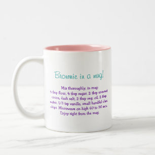 Brownie dans une recette de tasse tasse personnali