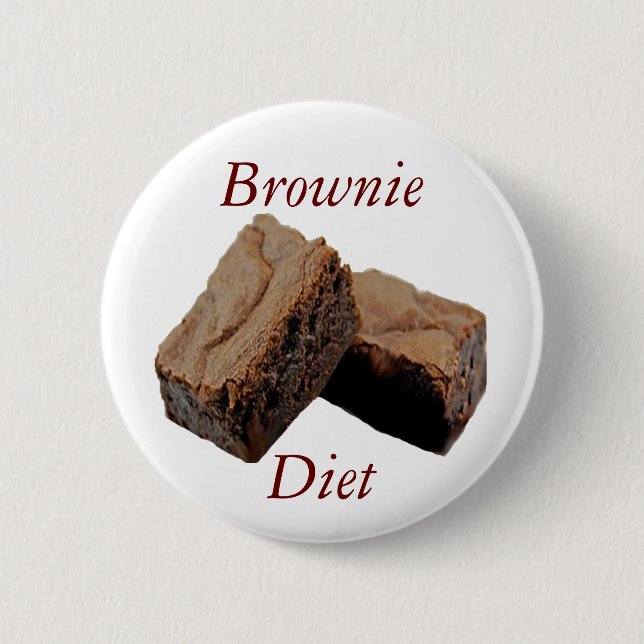 Brownie Diet 2 Inch Round Button (Front)