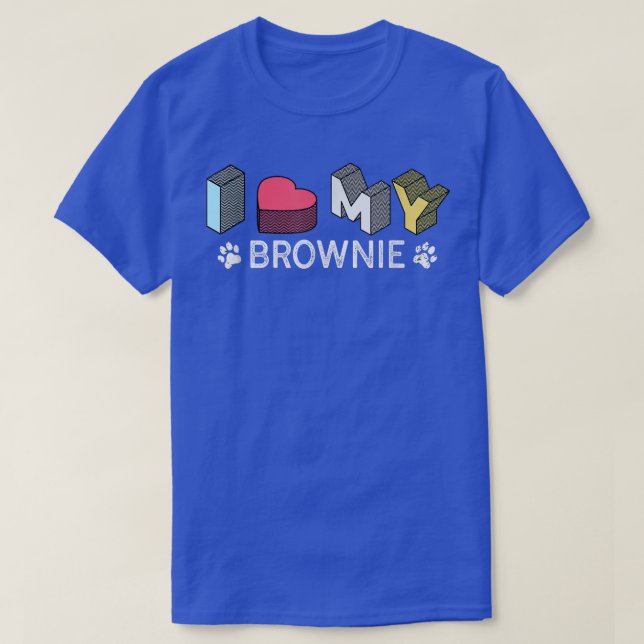 Brownie Personalized Dog Name Brownie Pet Lover  T-Shirt (Design Front)