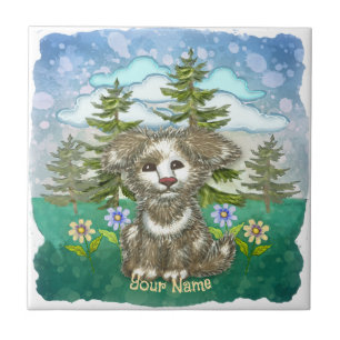Brownie Pup Dog  Tile