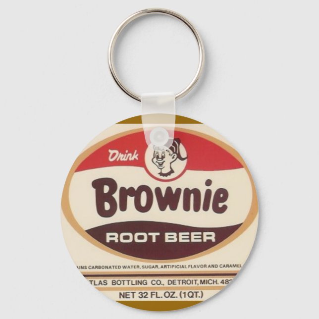 brownie root beer keychain (Front)