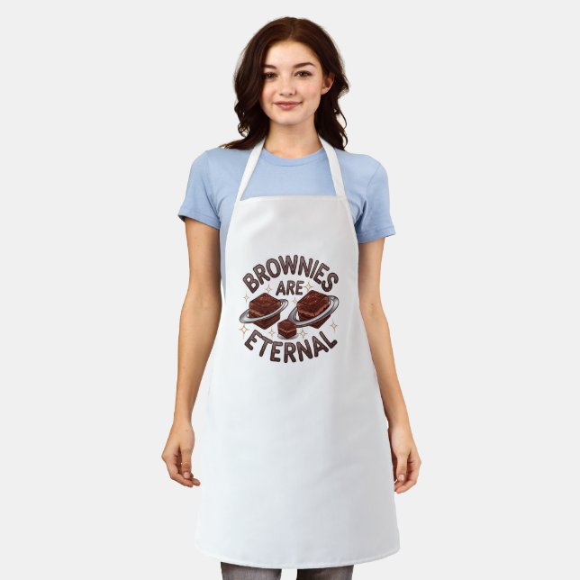 Brownies Are Eternal - chocolate lovers design Apron (Worn)