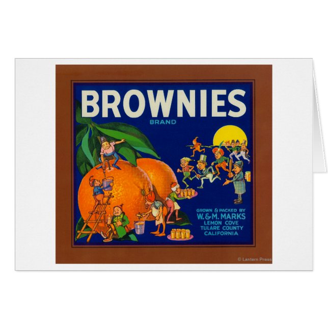 Brownies Brand Citrus Crate Label (Front Horizontal)