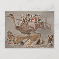 Brownies Riding an Ostrich