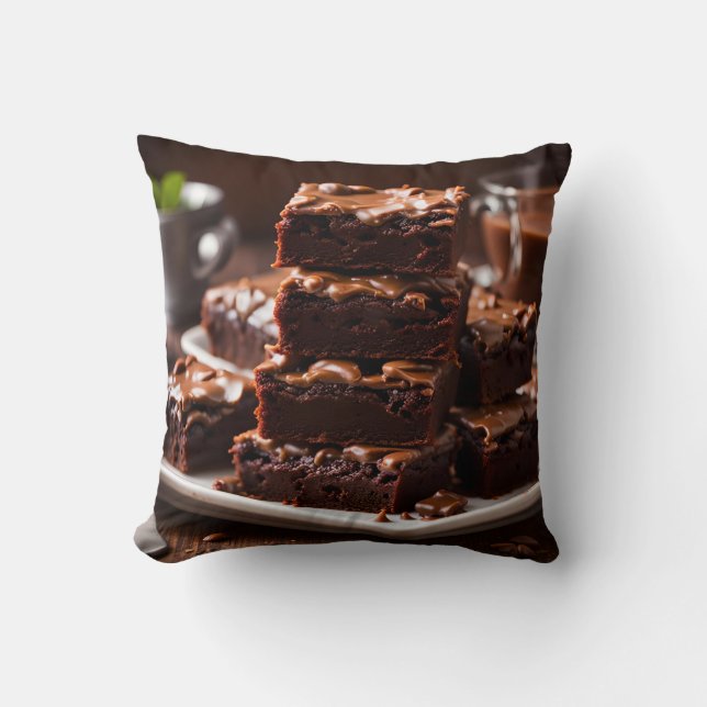 Brownies Throw Pillow (Front)