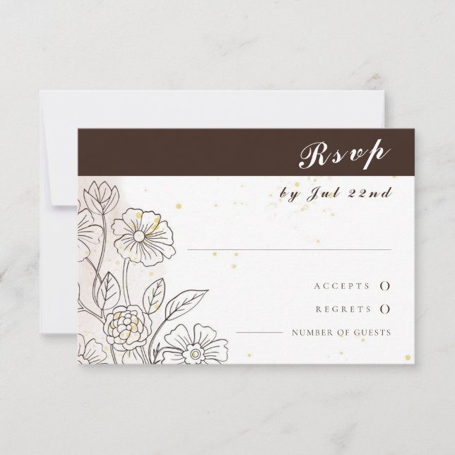 Browning On Love Wedding RSVP cards (Front)
