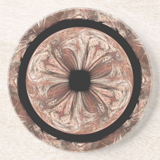 Brownish Abalone Bowls Abstract Coaster (Front)