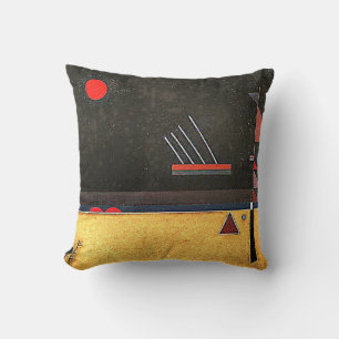 Brownish, abstract art by Kandinsky, Throw Pillow