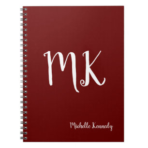 Brownish Red Modern Professional Personalized Notebook