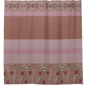 Browns and Pink With Floral Design